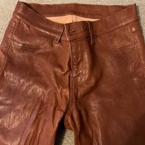 J-Brand brown leather pants size 27